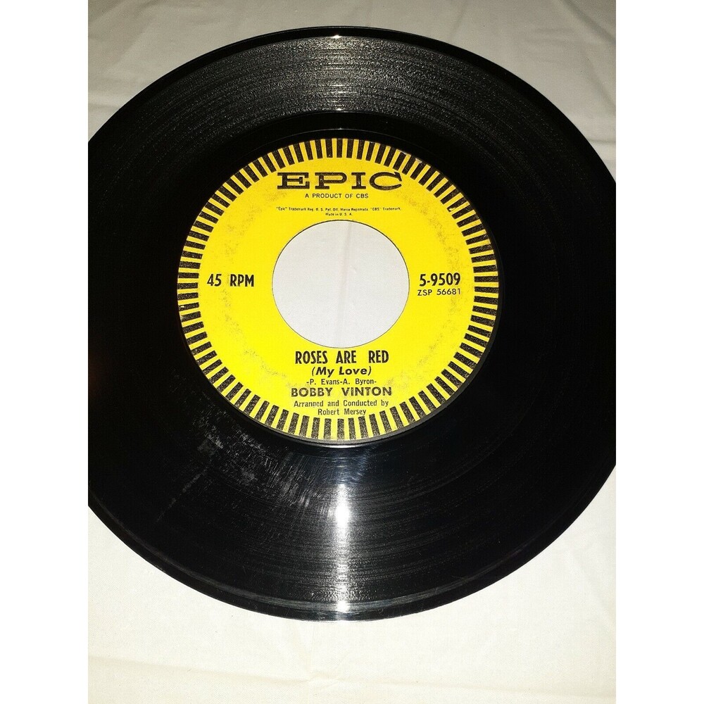 Vtg 45RPM Record Bobby Vinton You and I/ Roses are Red (My Love) Epic Records